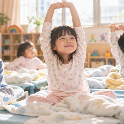 伸伸手、動動腳，讓身體慢慢醒過來。