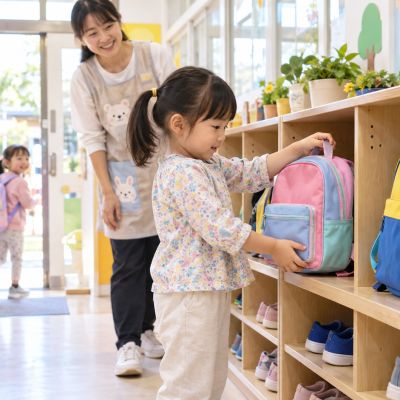 找到自己的書包，接下來要把用品收整齊。