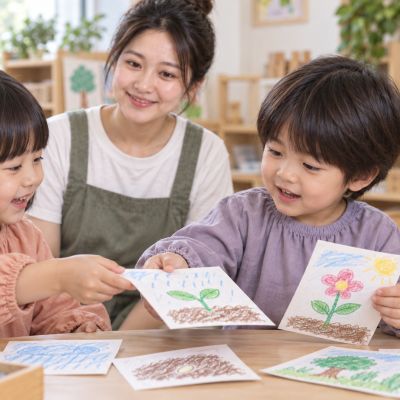 換回正確的頁次：孩子一起交換紙頁，讓故事能順順讀下去。