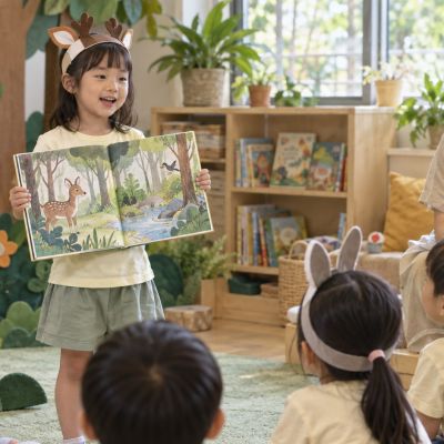 輪到小小說書人，用自己的聲音帶大家進入故事。